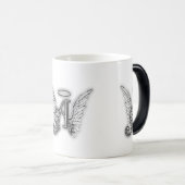 Engels-Alphabet ein Anfangsletzteres Wings Halo Verwandlungstasse (VorderseiteRechts)