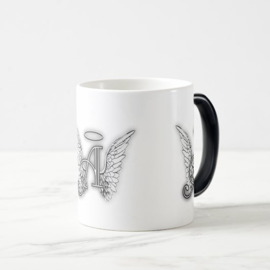 Engels-Alphabet ein Anfangsletzteres Wings Halo Verwandlungstasse (VorderseiteRechts)