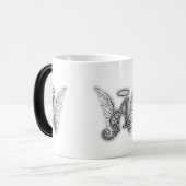 Engels-Alphabet ein Anfangsletzteres Wings Halo Verwandlungstasse (Vorderseite Links)