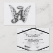 Engels-Alphabet ein Anfangsletzteres Wings Halo Visitenkarte (Vorne/Hinten)