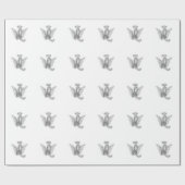 Engels-Alphabet L Anfangsbuchstabe Wings Halo Geschenkpapier (Flach)