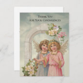 Engels-Begräbnis- Beileids-heilige Karte danken (Vorne/Hinten)