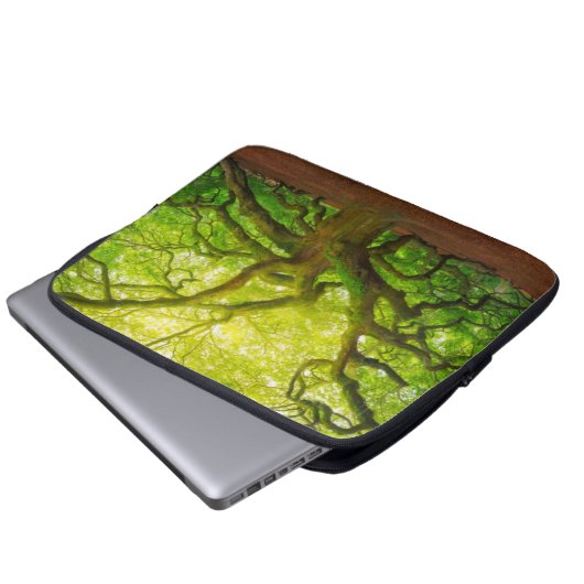 Engels-Eiche Laptopschutzhülle (Vorne Knopf)