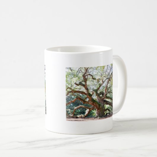 Engels-Eichen-Geschenke Kaffeetasse (VorderseiteRechts)