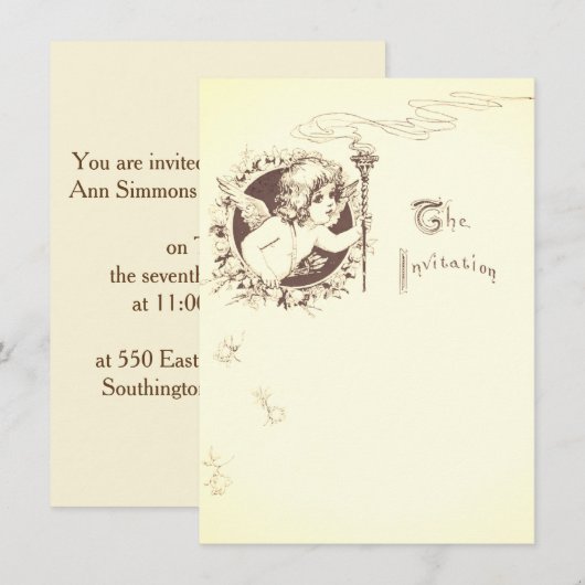 Engels-Einladung Einladung (Vorne/Hinten)