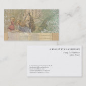 Engels-Fee-Collage Visitenkarte (Vorne/Hinten)