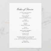 Engels-Feier des Lebens Bestattungsprogramm Programm (Rückseite)