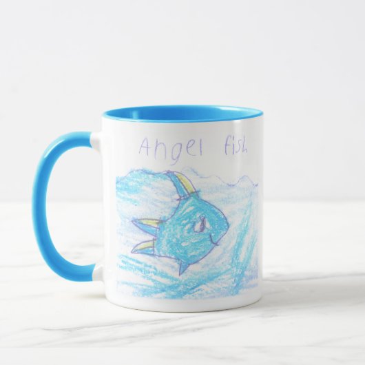 Engels-Fisch-Tasse - Kinderkunst-Tasse Tasse (Links)