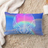 Engels-Flügel eingewickelt um ein Herz Lendenkissen (Decke)