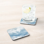 Engels-Flügel im bewölkten blauen Himmel Untersetzer (Rechte Seite)