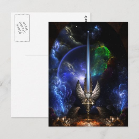 Engels-Flügel-Klinge der Arkledious Postkarte (Vorne/Hinten)