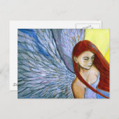 Engels-Flügel Postkarte (Vorne/Hinten)