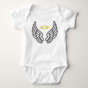Engels-Flügel und Halo Baby Strampler