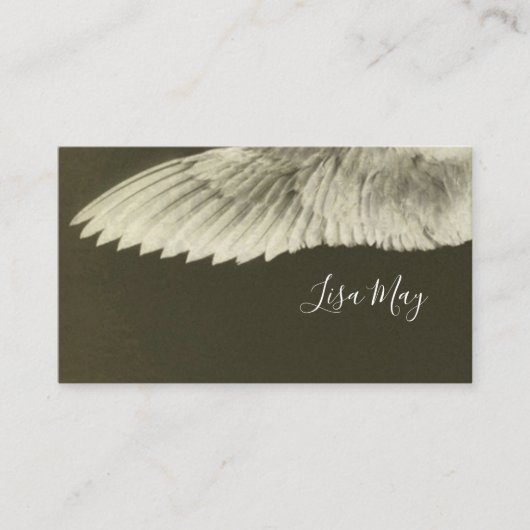 Engels-Flügelsepia-Schmutz-Visitenkarten Visitenkarte (Vorderseite)