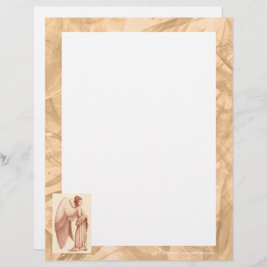 Engels-Frau Briefbogen (Vorne/Hinten)