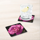 Engels-Gesichts-Rose Oben-Nah Rechteckiger Pappuntersetzer (Vor Ort)