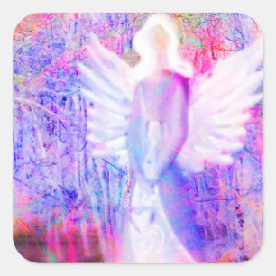 Engels-Glühen-Aufkleber Quadratischer Aufkleber