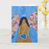 Engels-Gruß-Kartenfreier raum nach innen Karte (Gelbe Blume)