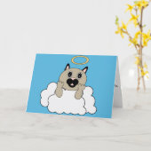 Engels-Katze auf Wolke Karte (Gelbe Blume)