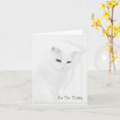 Engels-Katzen-Beileids-Karte Karte (Gelbe Blume)