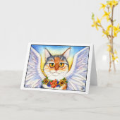 Engels-Katzenbeileidkarte Karte (Gelbe Blume)