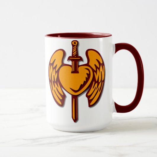Engel's Kriegerherz Tasse (Rechts)