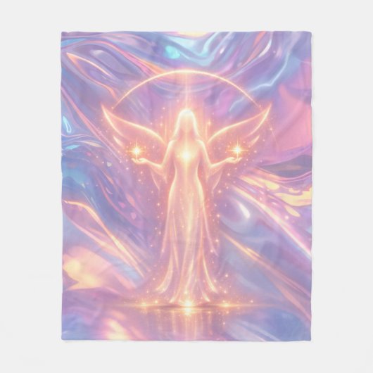 Engels-Licht-Fleece-Decke – Ätherisch-Himmlisch Fleecedecke (Vorderseite)