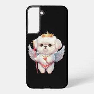 Engels Maltese Welpe, Malteser Hunde Liebhaber und Samsung Galaxy Hülle