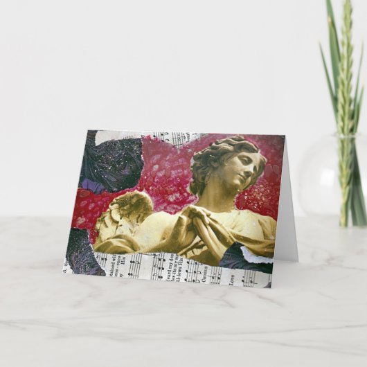 Engels-Medien-Collagen-Rosa-Hintergrund, Karte (Vorderseite)