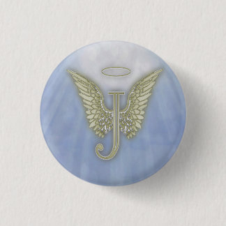 Engels-Monogramm des Buchstabe-J Button