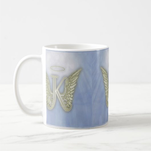 Engels-Monogramm des Buchstabe-K Kaffeetasse (Links)