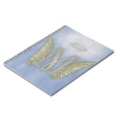 Engels-Monogramm des Buchstabe-M Notizblock (Linke Seite)