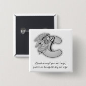 Engels-Monogrammalphabet des Buchstaben C Button (Vorne & Hinten)