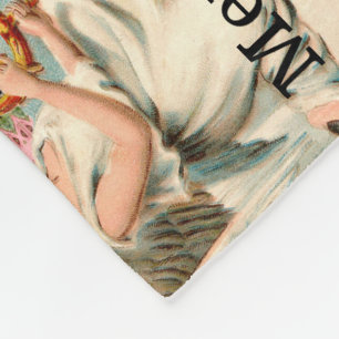 Engels-Musik-viktorianisches Weihnachtsmonogramm Fleecedecke