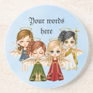 Engels-Quartett-Pixel-Kunst Getränkeuntersetzer