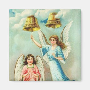 Engels Ring in Weihnachten Vintage Magnet