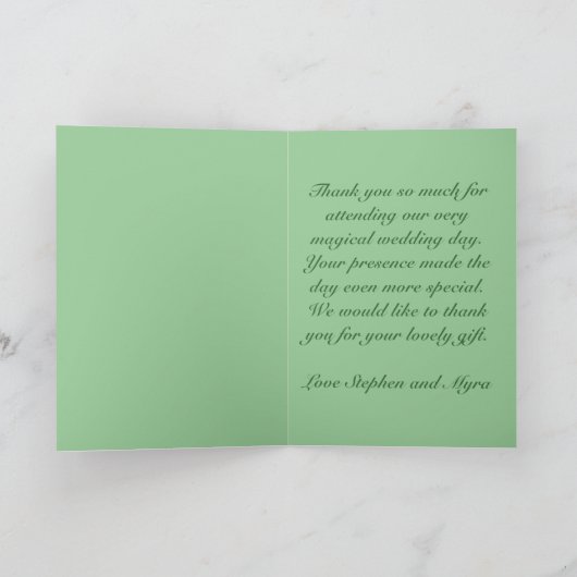 Engels-Rose danken Ihnen Dankeskarte (Innenseite)