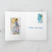 Engels-Schablonen-Weihnachtskarte Feiertagskarte (Innenseite)