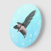 Engels-Schwein Große Wanduhr (Winkel)