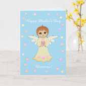 Engels-Segen der Mutter Tages Karte (Gelbe Blume)