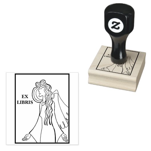 Engels-Segen-Exlibris Gummistempel (Stempel)