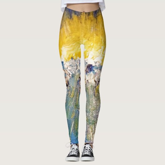 Engels-Sonnenuntergang voll Leggings (Vorderseite)