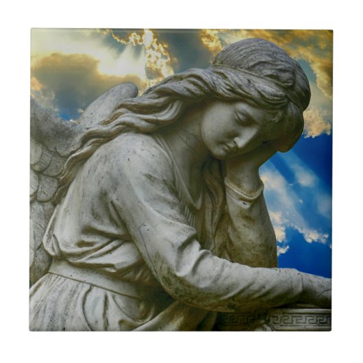 Engels-Statue Fliese (Vorderseite)