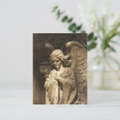 Engels-Statue mit den gekreuzten Händen, Buenos Postkarte (Stehend Vorderseite)