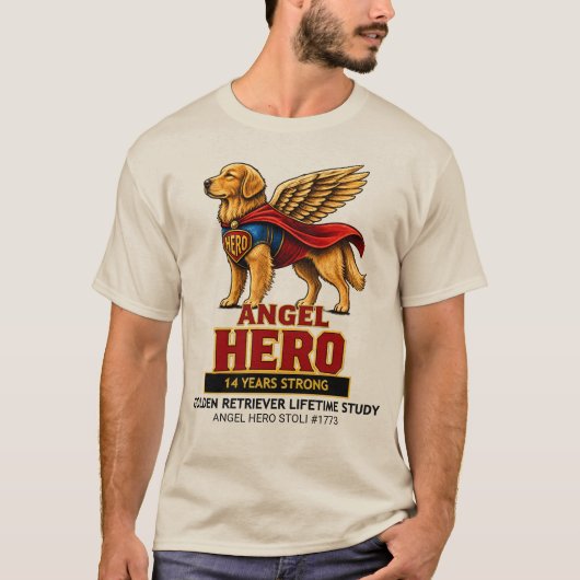 Engels Superheld Design T-Shirt (Vorderseite)