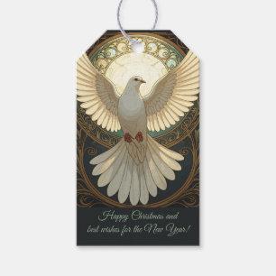 Engels-Taube Vintage Art Nouveau Vektor Geschenkanhänger