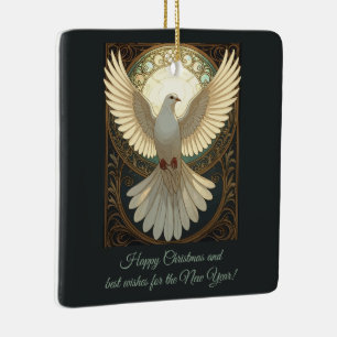 Engels-Taube Vintage Art Nouveau Vektor Keramikornament