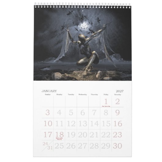 "Engels- und Dämon" Wandkalender 2013 (Jan 2027)