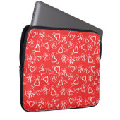 Engels Valentinstag-Herzen-Muster Laptopschutzhülle (Vorne Rechts)