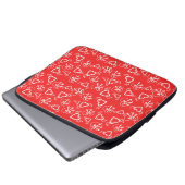 Engels Valentinstag-Herzen-Muster Laptopschutzhülle (Vorne Knopf)